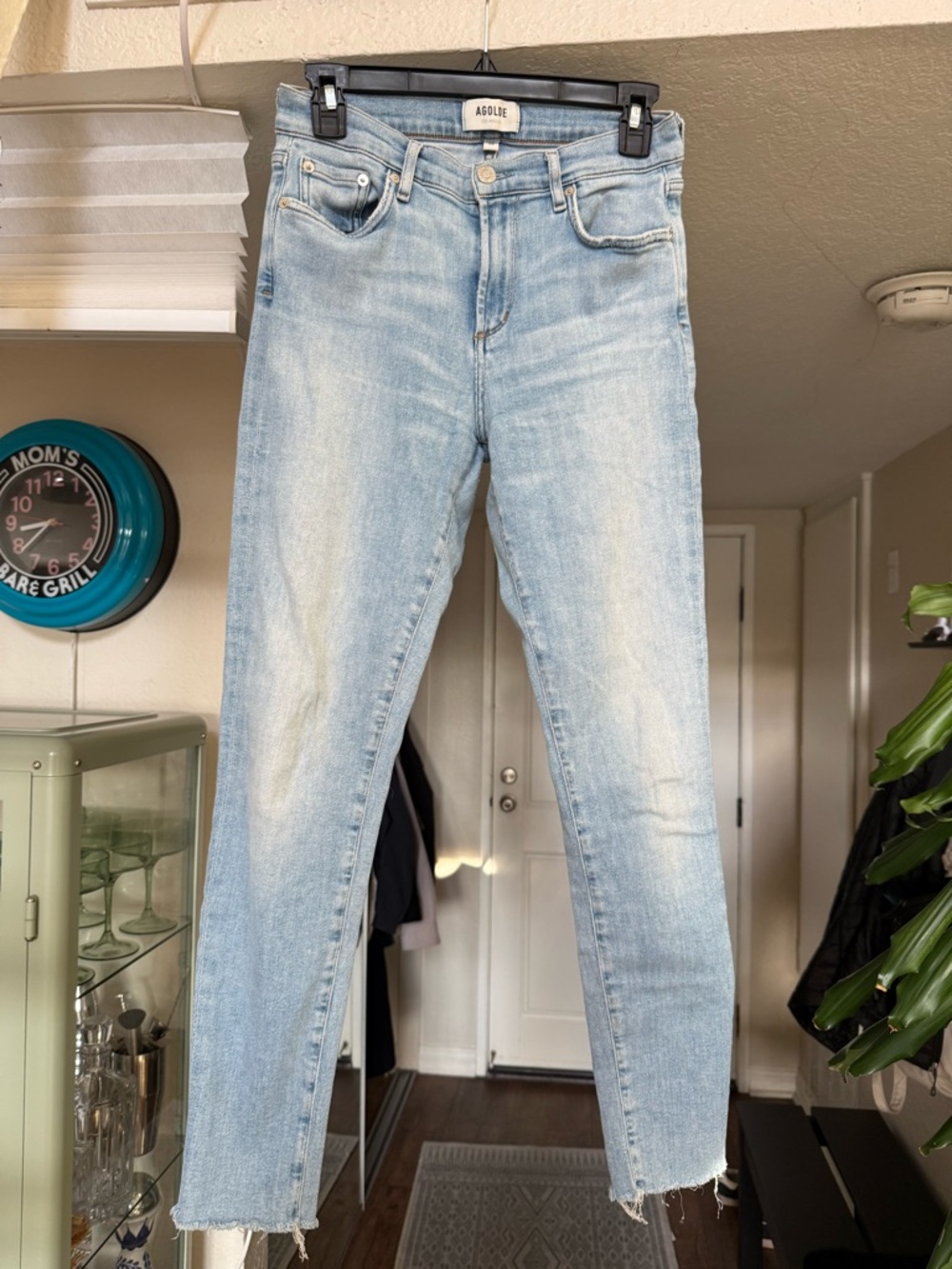 AGOLDE Light Wash Sophie High-Rise Skinny Jeans